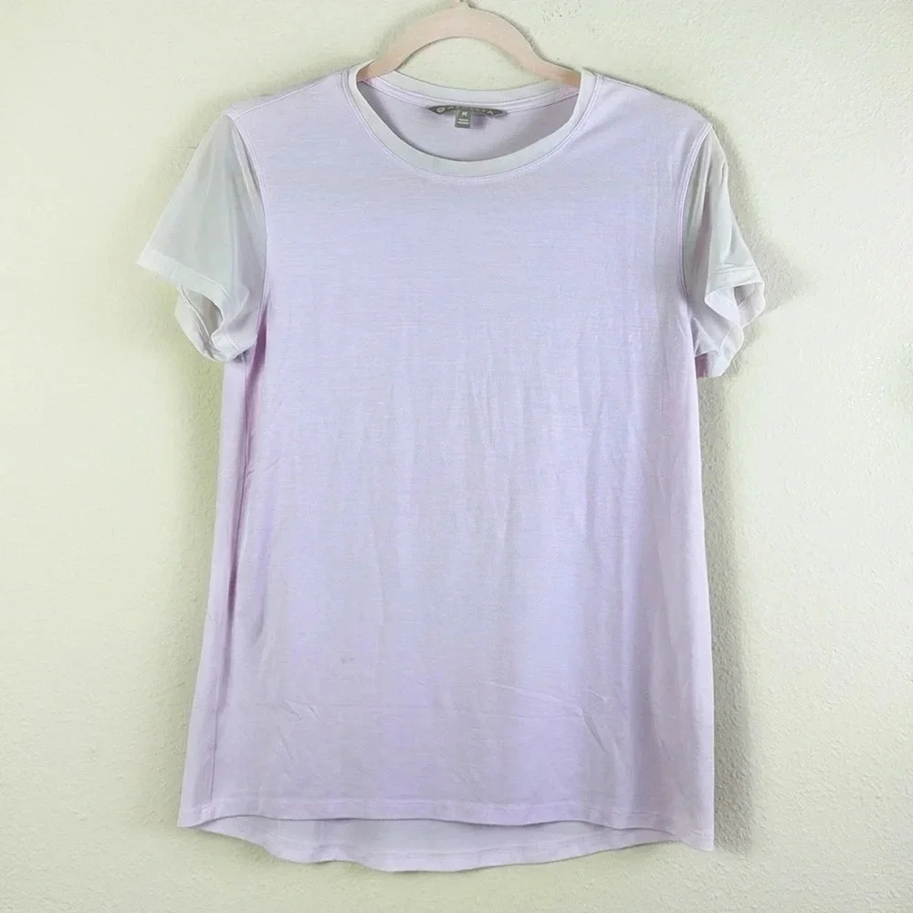 Athleta‎ Light Purple Mesh Short Sleeve Athletic Tee Size M